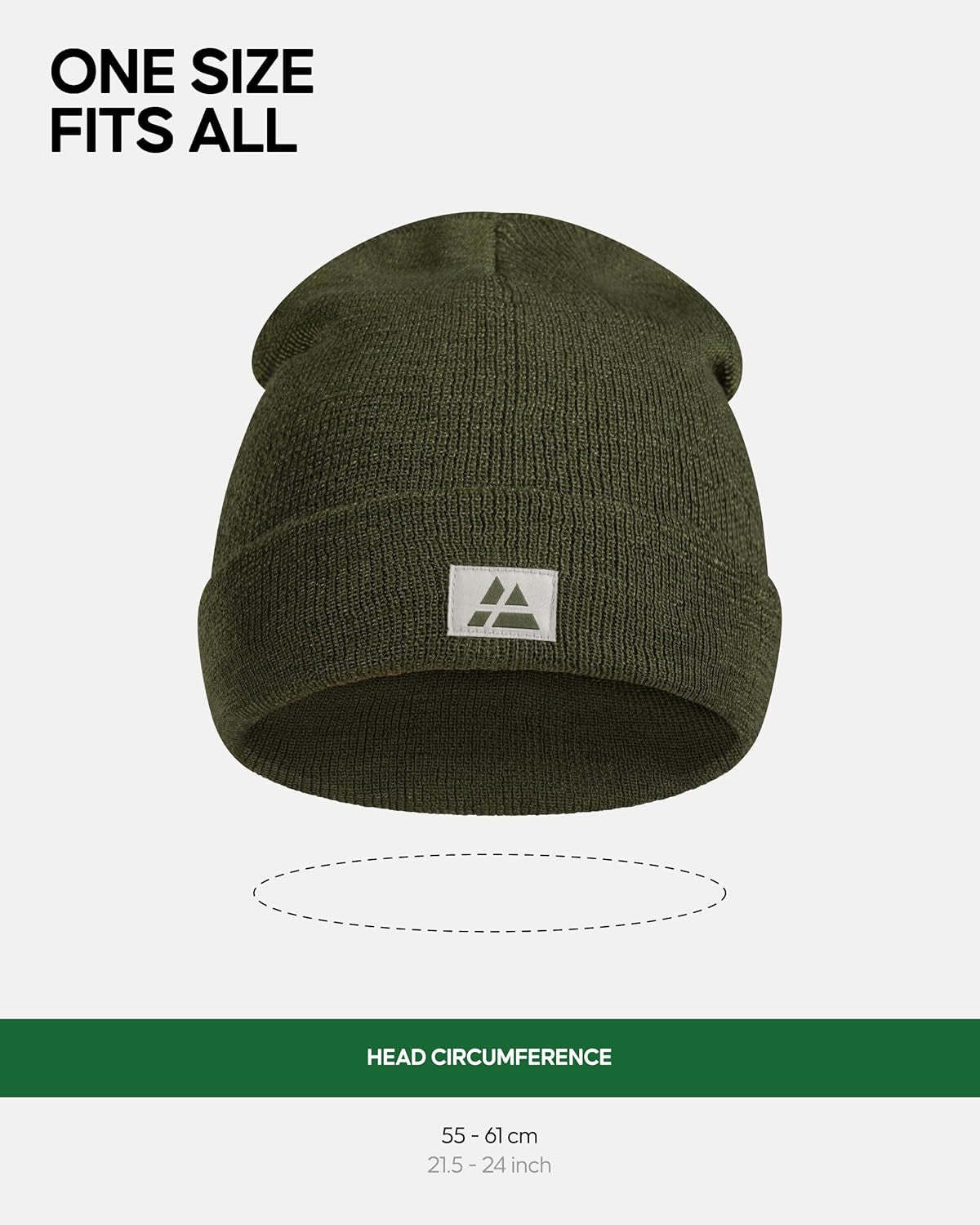 Sustainable Classic Beanie for Men & Women, Plain Kitted Hat